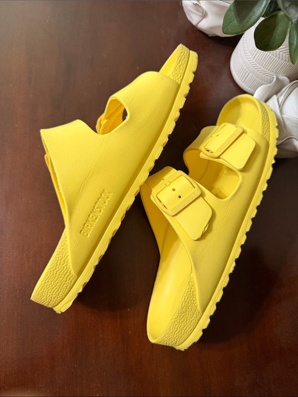 Birkenstock Size 40/ 9 US Yellow Double-Buckle EVA Sandals - Picture 6 of 10